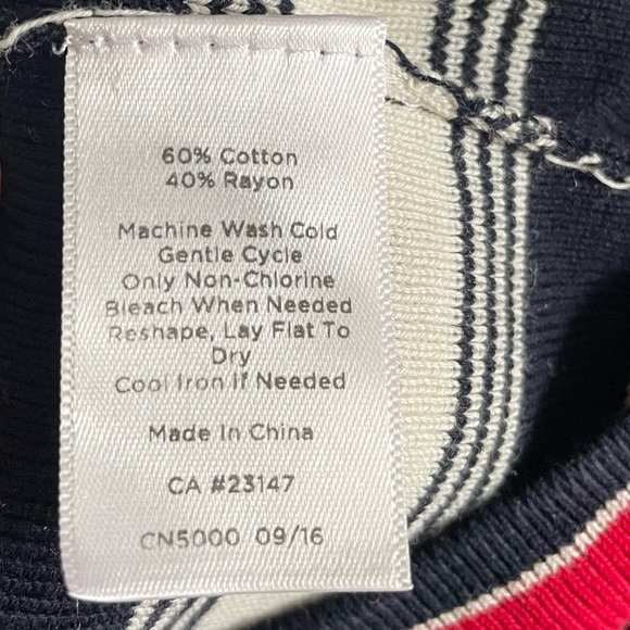 Talbots striped boatneck sweater with button detail Size XS - Picture 8 of 8